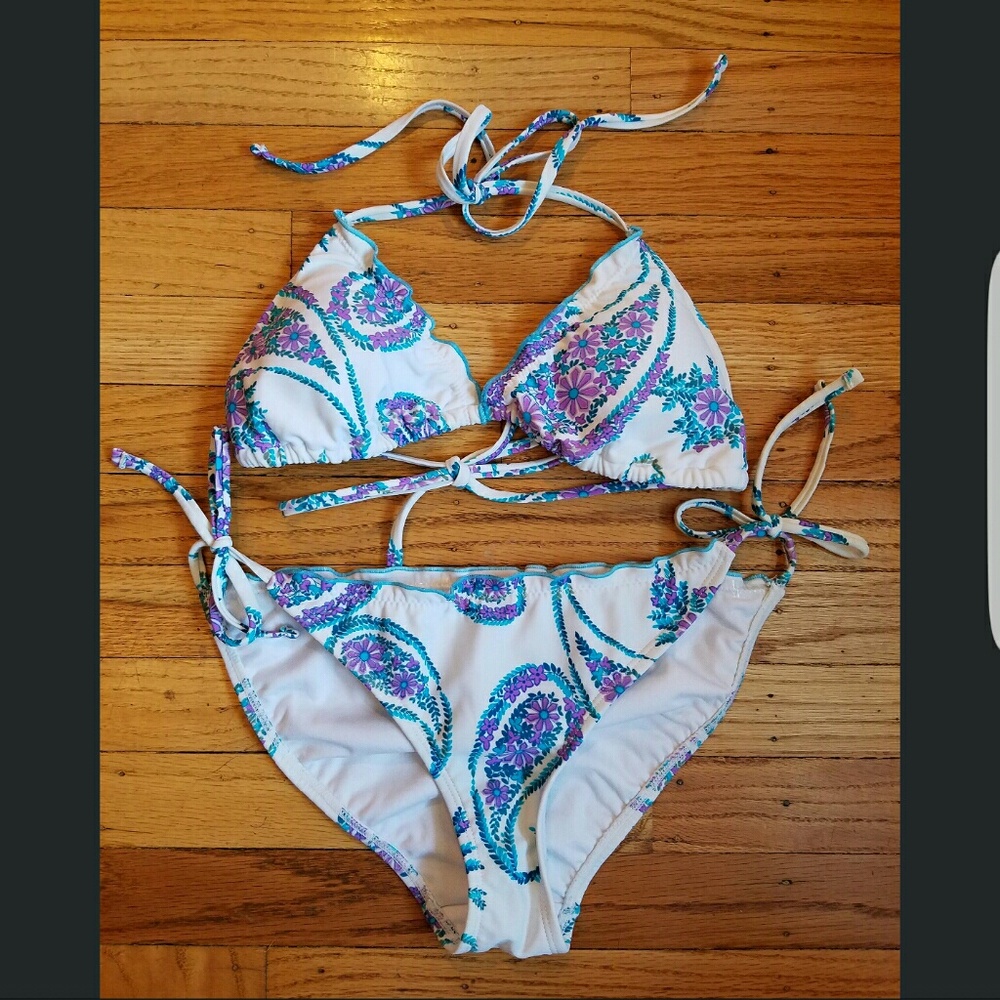 Esprit white paisley bikini